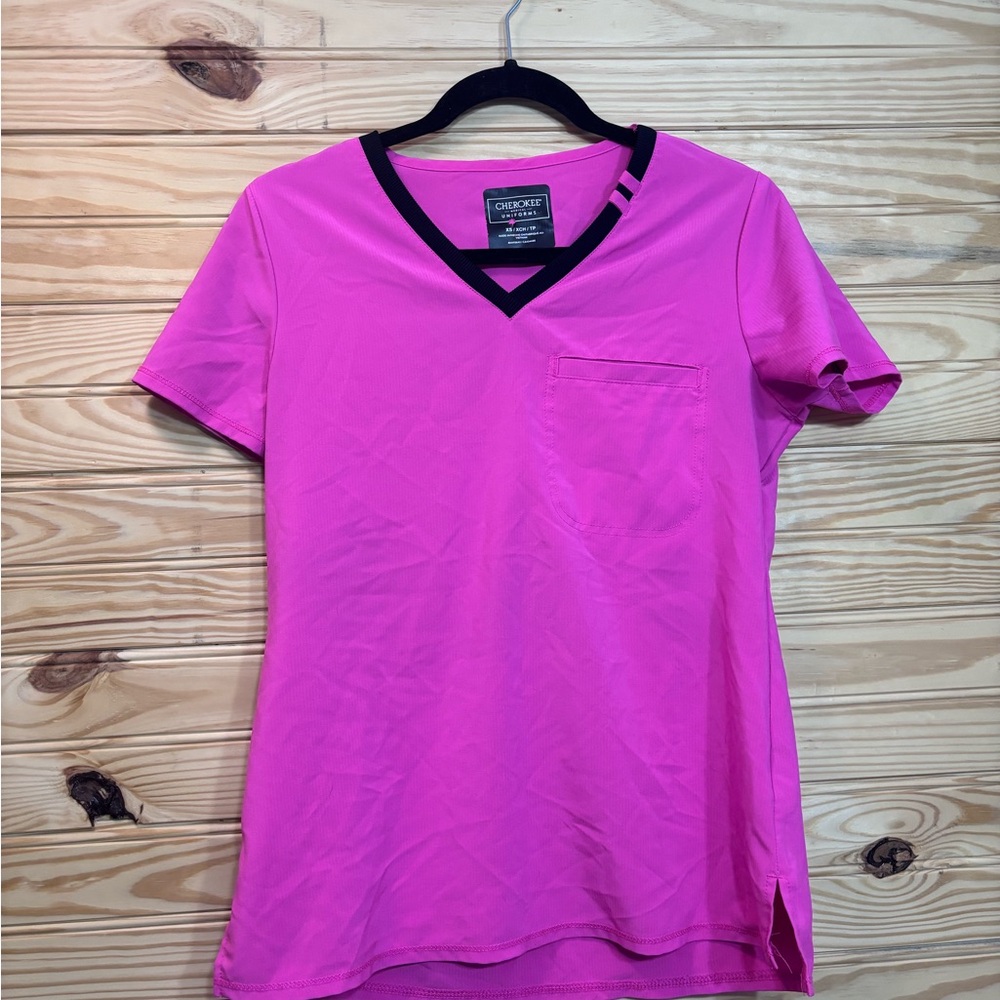 Cherokee Women's Pink V-Neck Scrub Top